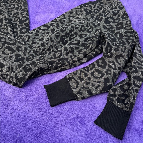 All Saints Black and Gray Animal Print Dress with silver shine - Picture 7 of 17